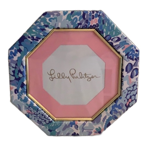 LILLY PULITZER  Wave after Wave frame New Home blue pink tropical cottagecore - Picture 1 of 4